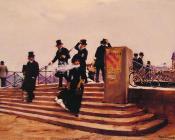 让 贝劳德 : Pont des arts windy day